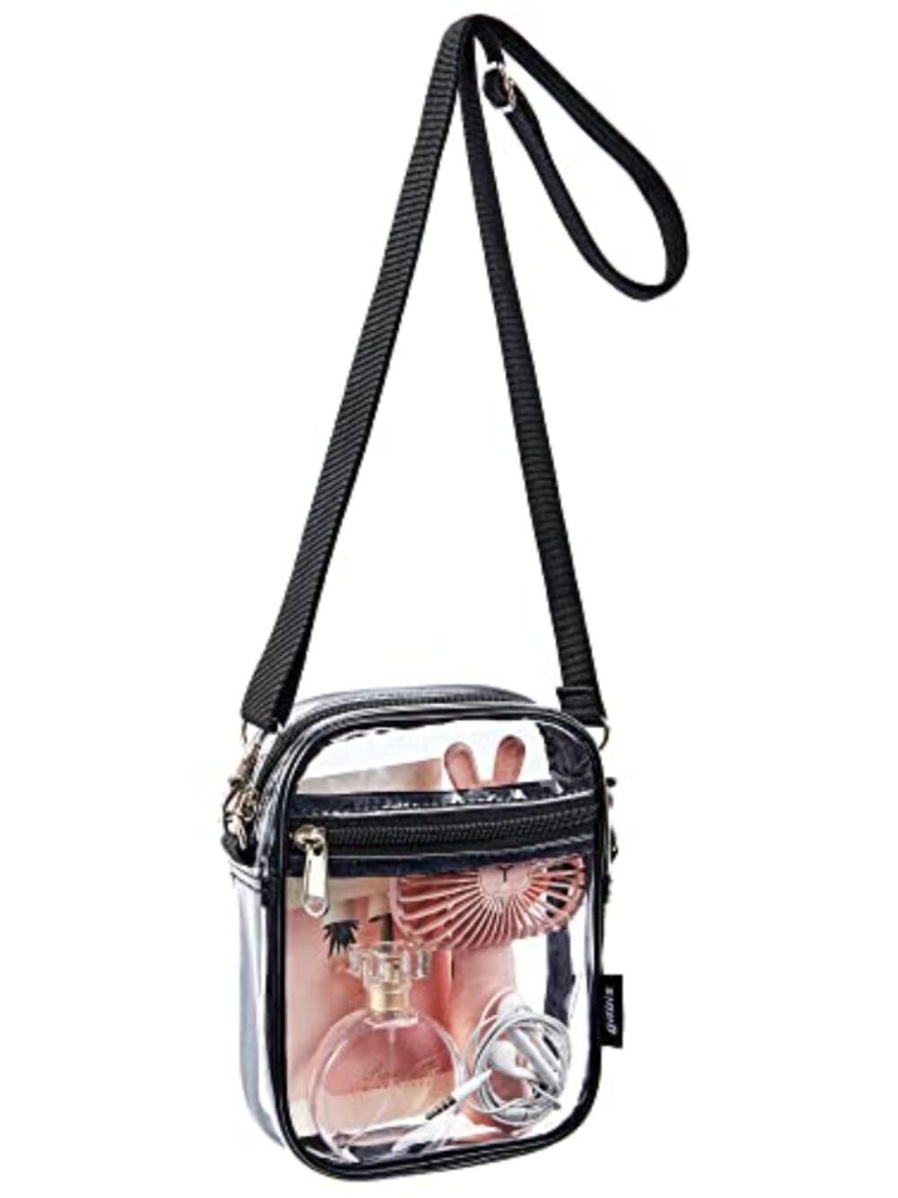 Clear Crossbody Bag Stadium Approved Waterproof PVC Purse for Concerts Sports